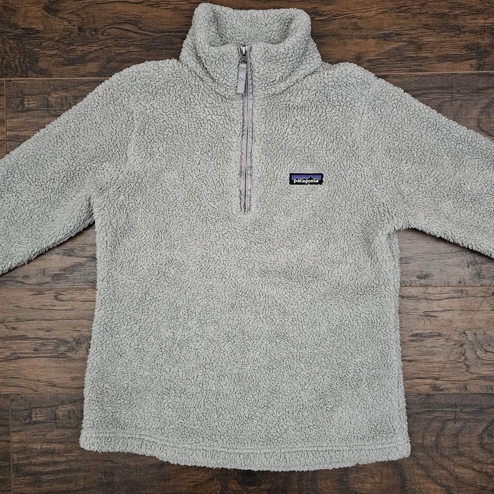 Patagonia Los Gatos‎ 1/4 Zip Fleece Adult Small Grey Soft Fuzzy Pullover